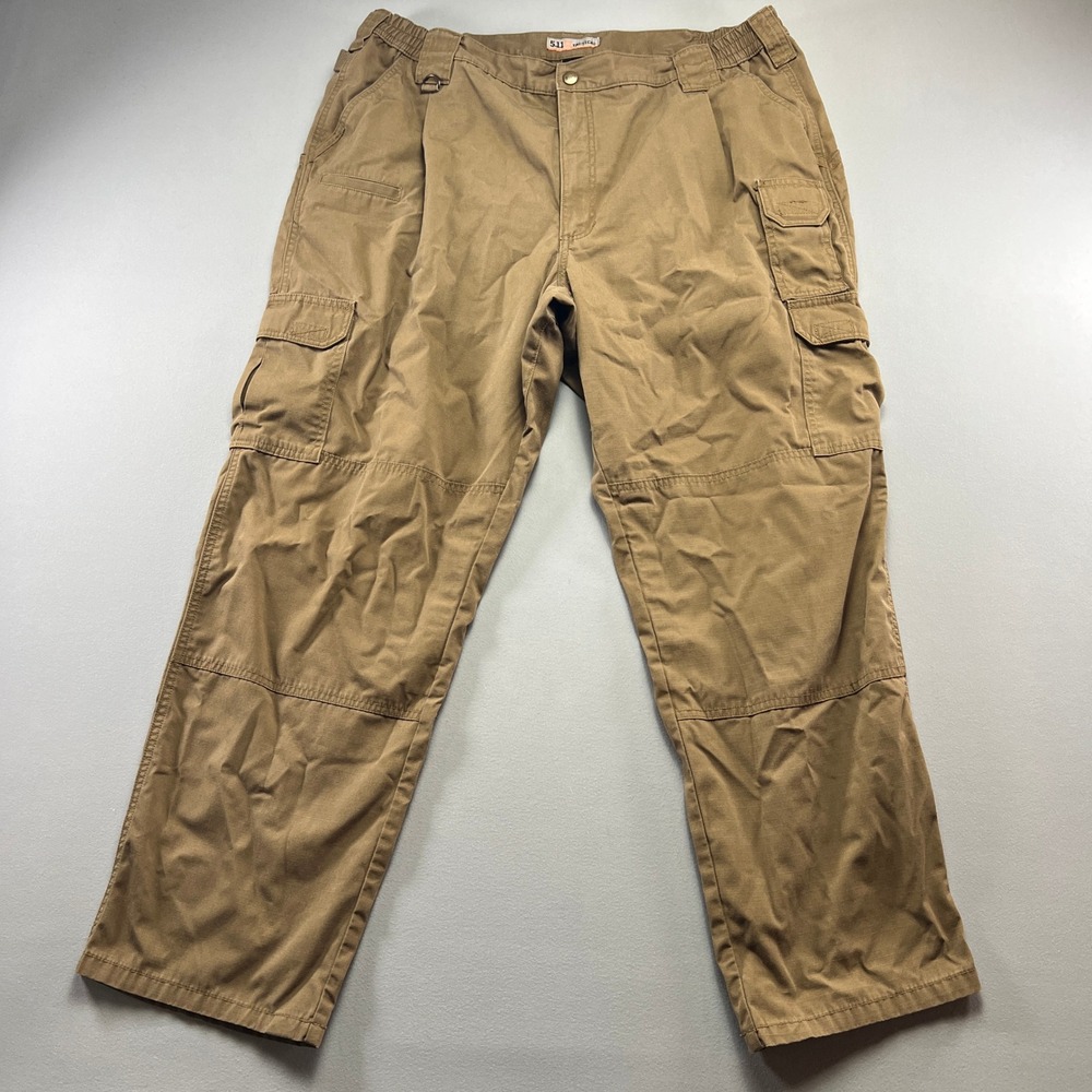 5.11 Tactical Cargo Pants Mens 44x32 Brown Cotton Straight Leg Trekking Camping